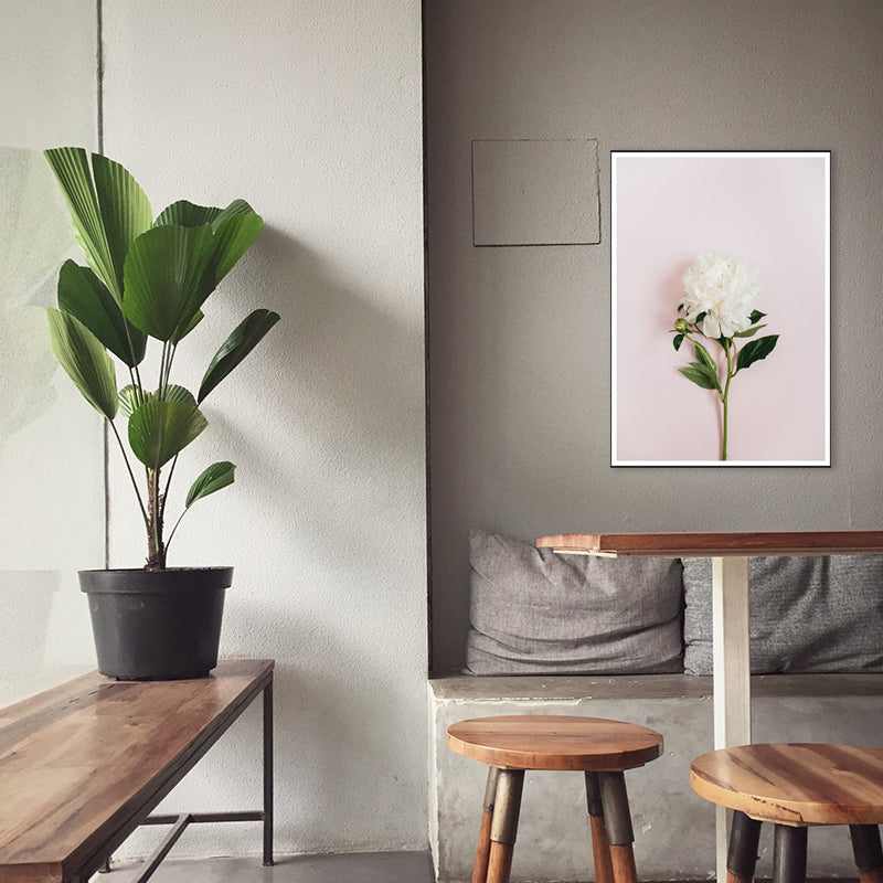 Pink Flower Blossom Painting Textured Wall Art Print for Bedroom, Multiple Sizes Clearhalo 'Art Gallery' 'Canvas Art' 'Contemporary Art Gallery' 'Modern' Arts' 1726680