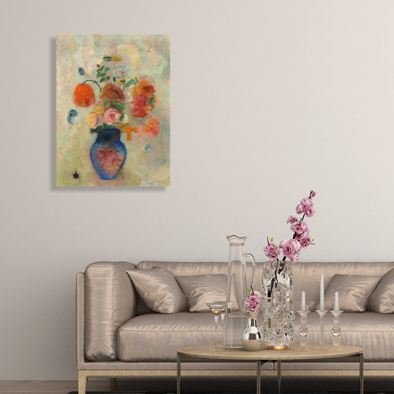 フランスの素朴なスタイルの花絵画パステルカラーキッチンバックスプラッシュウォールアートプリント