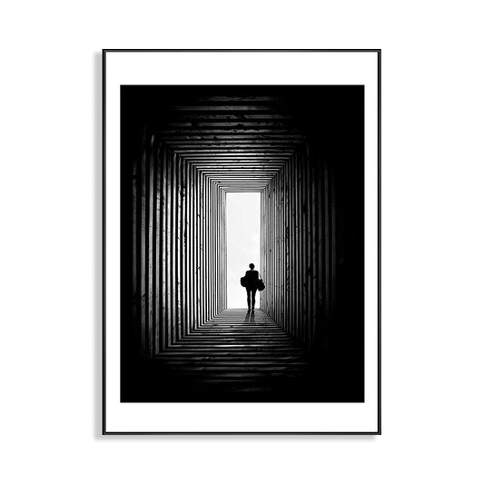 Illustration Optical Illusion Art Modern Style Canvas Textured Wall Print in Black Clearhalo 'Art Gallery' 'Canvas Art' 'Contemporary Art Gallery' 'Modern' Arts' 1726711
