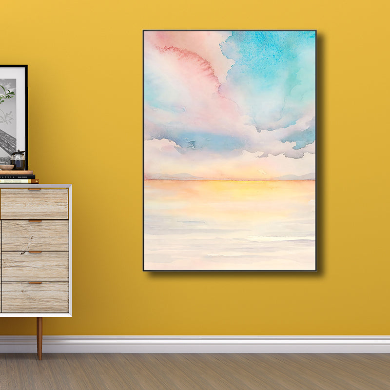 Modern Natural Landscape Wall Decor Canvas Textured Soft Color Art for Living Room Clearhalo 'Art Gallery' 'Canvas Art' 'Contemporary Art Gallery' 'Modern' Arts' 1726735