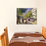 Impressionism Style Wall Art Green Outing Figures Painting, Multiple Sizes Options