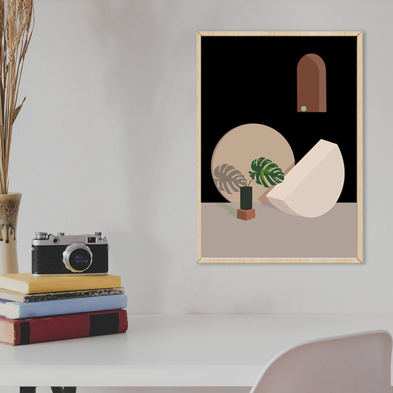 Potting and Geometry Wall Decor in Pastel Color Nordic Style Canvas for Living Room Clearhalo 'Arts' 'Canvas Art' 1726784