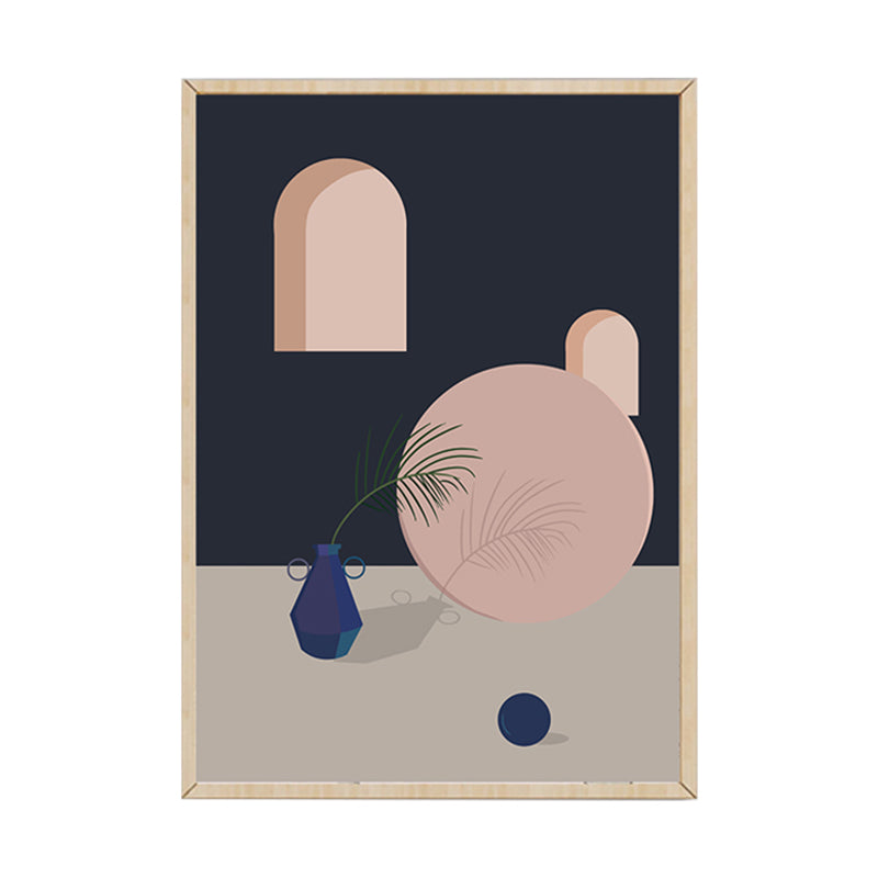 Potting and Geometry Wall Decor in Pastel Color Nordic Style Canvas for Living Room Clearhalo 'Arts' 'Canvas Art' 1726793