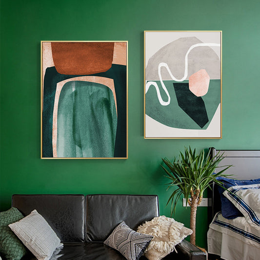 Modern Newfangled Abstract Art Green Kitchen Backsplash Canvas, Multiple Sizes Options Clearhalo 'Art Gallery' 'Canvas Art' 'Contemporary Art Gallery' 'Modern' Arts' 1726915