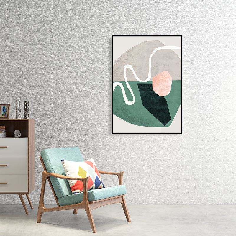 Modern Newfangled Abstract Art Green Kitchen Backsplash Canvas, Multiple Sizes Options Clearhalo 'Art Gallery' 'Canvas Art' 'Contemporary Art Gallery' 'Modern' Arts' 1726924