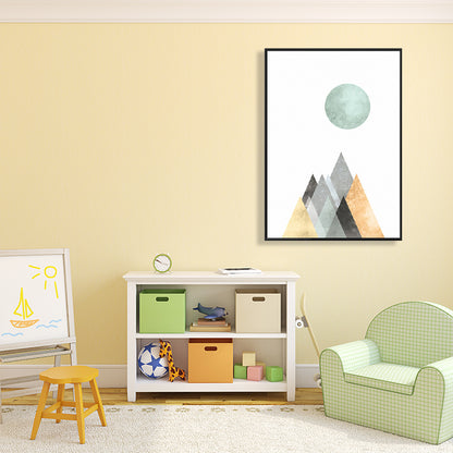 White Fancy Geometry Pattern Canvas Textured Contemporary Style Bathroom Painting White Design 1 Clearhalo 'Art Gallery' 'Canvas Art' 'Contemporary Art Gallery' 'Modern' Arts' 1726927