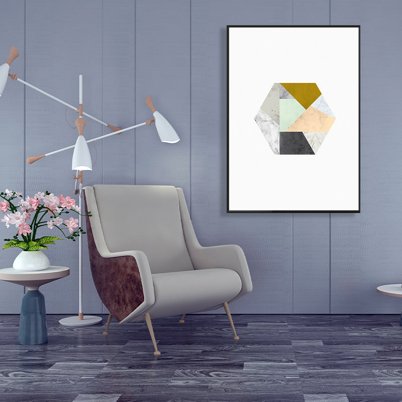 White Fancy Geometry Pattern Canvas Textured Contemporary Style Bathroom Painting White Design 3 Clearhalo 'Art Gallery' 'Canvas Art' 'Contemporary Art Gallery' 'Modern' Arts' 1726937