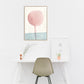 Scandinavian Abstract Canvas Boys Room Wall Decor in Pastel Color, Multiple Sizes Pink Clearhalo 'Arts' 'Canvas Art' 1727047