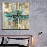 Pastel Color Abstract Pattern Painting Textured Modern Art Dining Room Canvas Print
