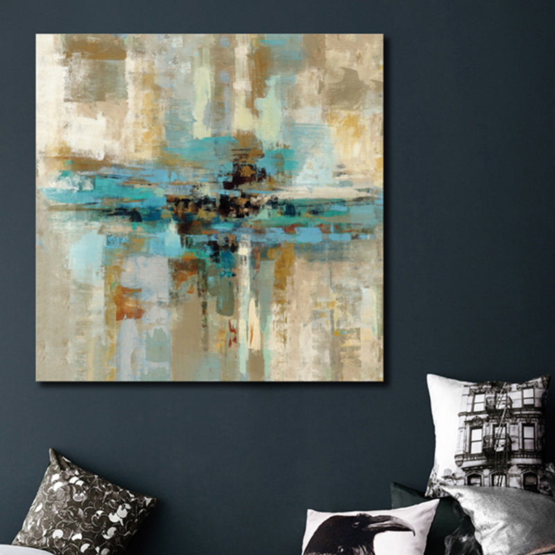 Pastel Color Abstract Pattern Painting Textured Modern Art Dining Room Canvas Print Clearhalo 'Arts' 'Canvas Art' 1727114