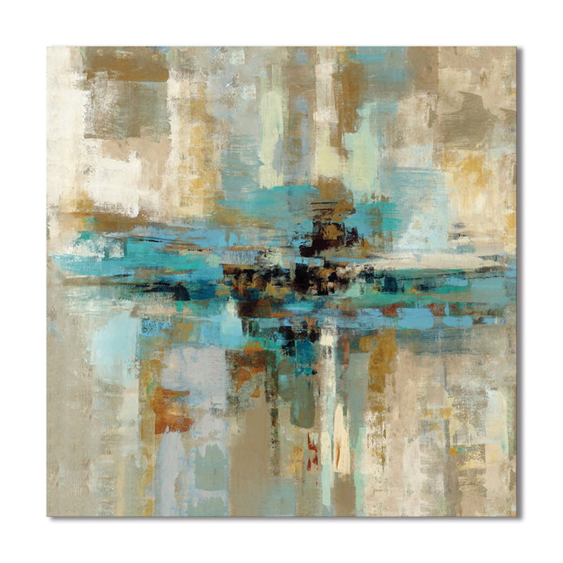 Pastel Color Abstract Pattern Painting Textured Modern Art Dining Room Canvas Print
