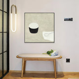 Cartoon Cups Wall Decor Scandinavian Textured Bedroom Canvas, Multiple Size Options