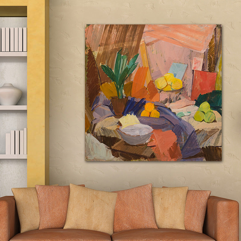 Light Color Still-Life Canvas Art Impressionism Textured Wall Decor for Living Room Clearhalo 'Arts' 'Canvas Art' 1727309