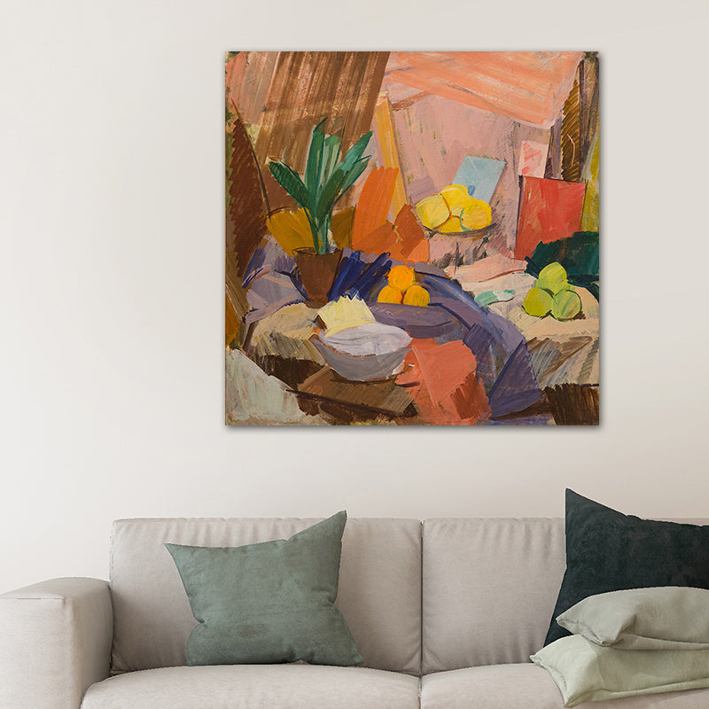 Light Color Still-Life Canvas Art Impressionism Textured Wall Decor for Living Room Clearhalo 'Arts' 'Canvas Art' 1727310