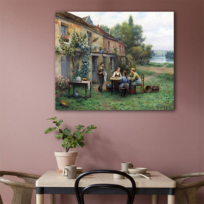 Textured Rustic Wall Art Decor Canvas Impressionism Style Painting for Living Room Green Clearhalo 'Arts' 'Canvas Art' 1727316