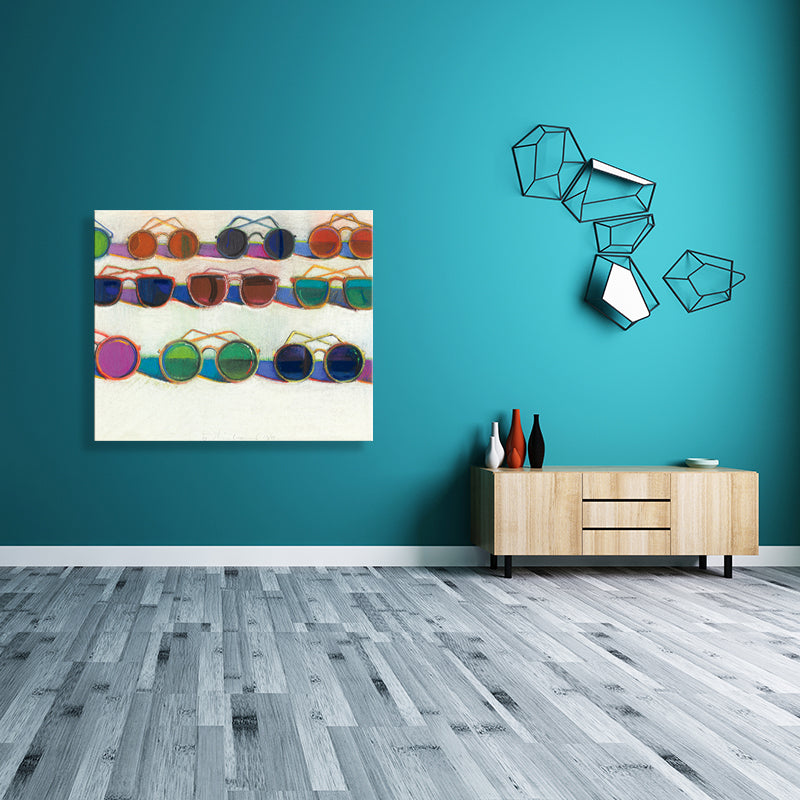 Sunglasses Canvas for Bathroom Oil Painting Wall Art Print, Multiple Sizes Options Clearhalo 'Art Gallery' 'Canvas Art' 'Traditional' Arts' 1727339