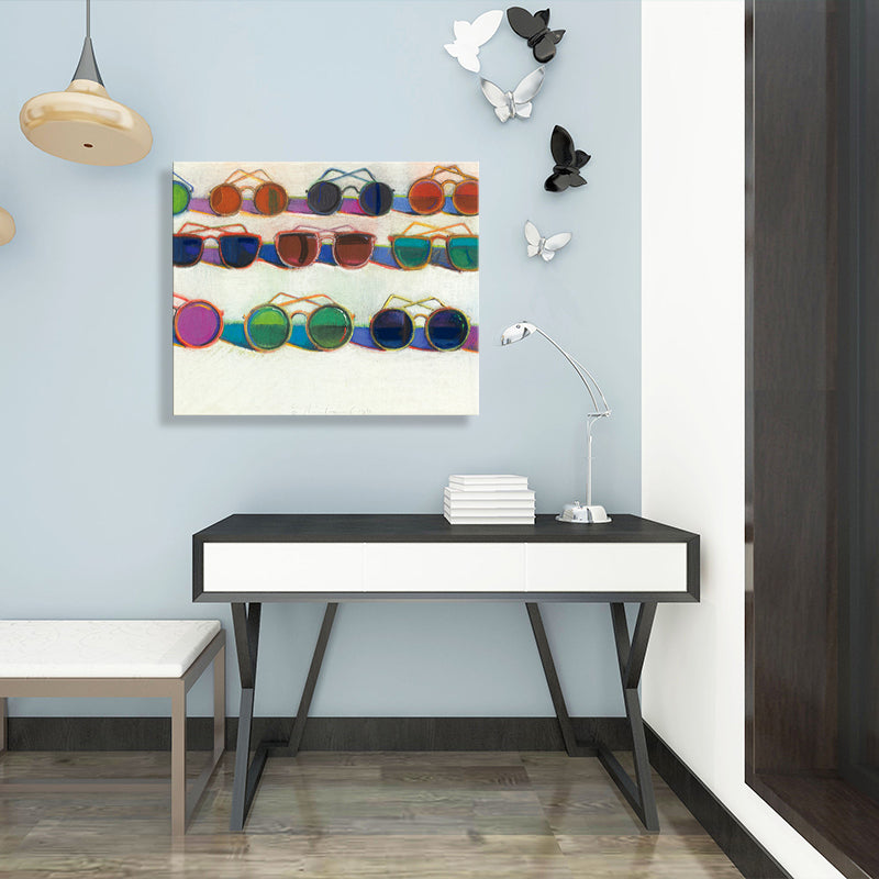 Sunglasses Canvas for Bathroom Oil Painting Wall Art Print, Multiple Sizes Options Clearhalo 'Art Gallery' 'Canvas Art' 'Traditional' Arts' 1727340