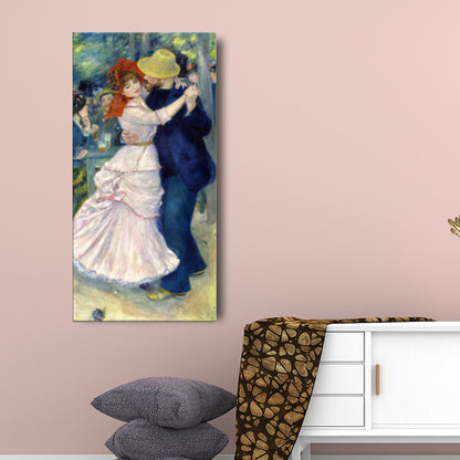 Impressionism Dancing Couple Canvas Boys Bedroom Art in Soft Color, Multiple Sizes Pink Clearhalo 'Arts' 'Canvas Art' 1727401
