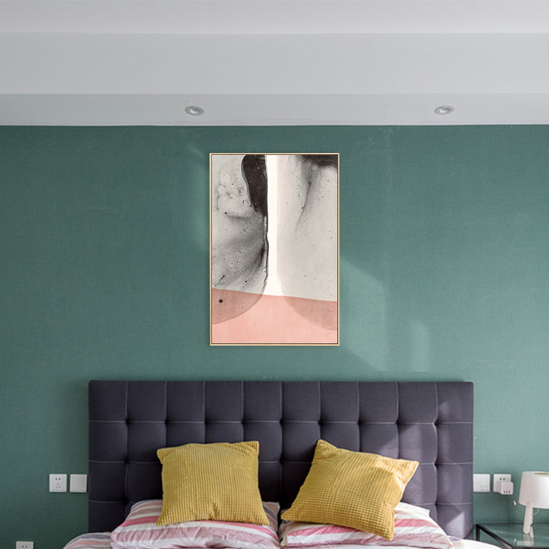 Nordic Abstract Pattern Wall Decor Canvas Textured Soft Color Painting for Guest Room Grey Clearhalo 'Arts' 'Canvas Art' 1727442