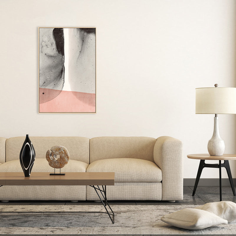 Nordic Abstract Pattern Wall Decor Canvas Textured Soft Color Painting for Guest Room Clearhalo 'Arts' 'Canvas Art' 1727443