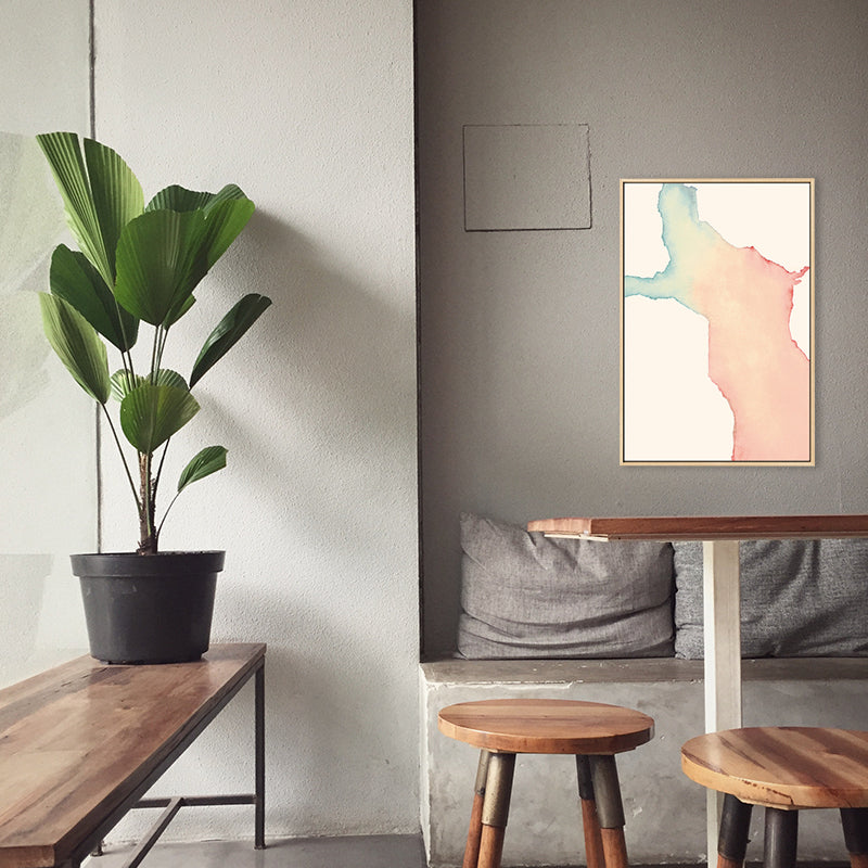 Nordic Abstract Pattern Wall Decor Canvas Textured Soft Color Painting for Guest Room Clearhalo 'Arts' 'Canvas Art' 1727451