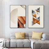 Minimalism Wall Decor Pastel Color Geometric Pattern Painting, Multiple Sizes Options Clearhalo 'Art Gallery' 'Canvas Art' 'Contemporary Art Gallery' 'Contemporary Art' 'Minimalism' 'Minimalist Art Gallery' 'Scandinavian' Arts' 1727494