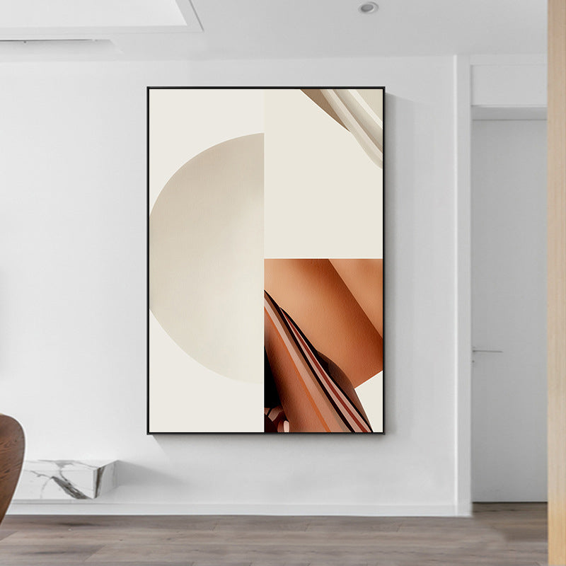 Minimalism Wall Decor Pastel Color Geometric Pattern Painting, Multiple Sizes Options White Clearhalo 'Art Gallery' 'Canvas Art' 'Contemporary Art Gallery' 'Contemporary Art' 'Minimalism' 'Minimalist Art Gallery' 'Scandinavian' Arts' 1727495