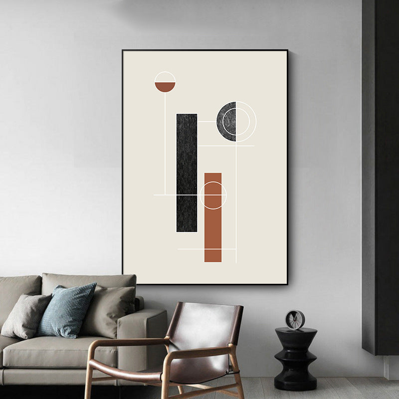 Minimalism Wall Decor Pastel Color Geometric Pattern Painting, Multiple Sizes Options Black Clearhalo 'Art Gallery' 'Canvas Art' 'Contemporary Art Gallery' 'Contemporary Art' 'Minimalism' 'Minimalist Art Gallery' 'Scandinavian' Arts' 1727500