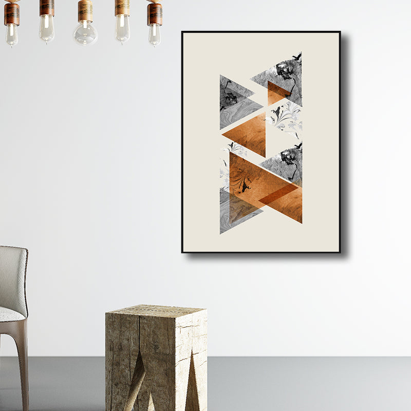 Minimalism Wall Decor Pastel Color Geometric Pattern Painting, Multiple Sizes Options Clearhalo 'Art Gallery' 'Canvas Art' 'Contemporary Art Gallery' 'Contemporary Art' 'Minimalism' 'Minimalist Art Gallery' 'Scandinavian' Arts' 1727505