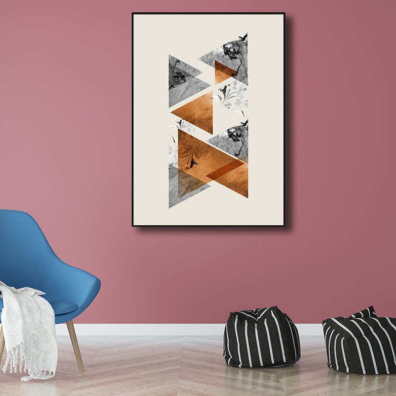 Minimalism Wall Decor Pastel Color Geometric Pattern Painting, Multiple Sizes Options Clearhalo 'Art Gallery' 'Canvas Art' 'Contemporary Art Gallery' 'Contemporary Art' 'Minimalism' 'Minimalist Art Gallery' 'Scandinavian' Arts' 1727506