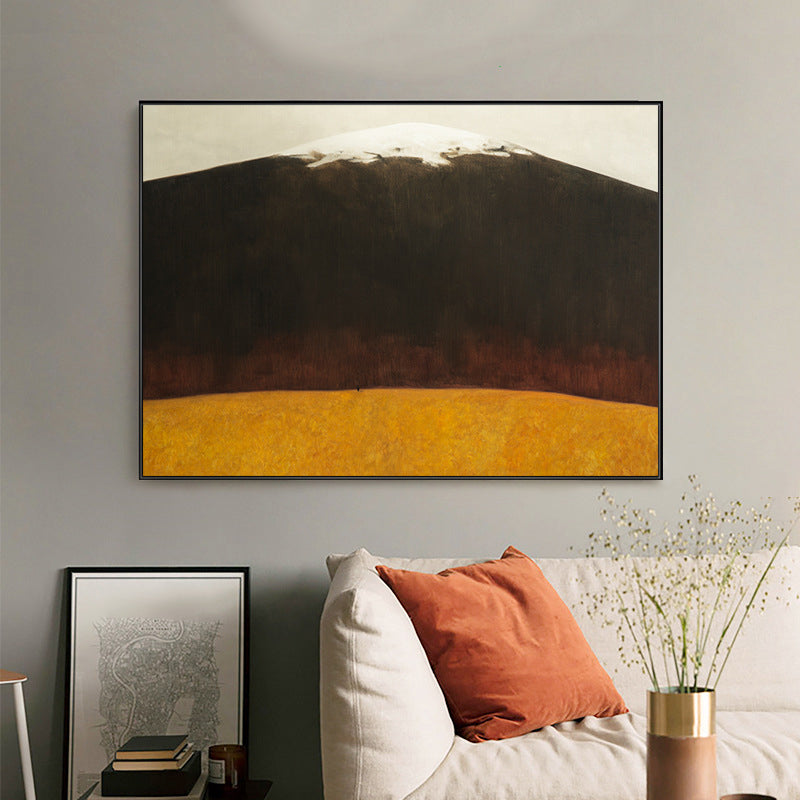 Hills Scene Wall Decor Contemporary Style Textured Living Room Canvas, Multiple Sizes Brown Clearhalo 'Art Gallery' 'Canvas Art' 'Contemporary Art Gallery' 'Modern' Arts' 1727508