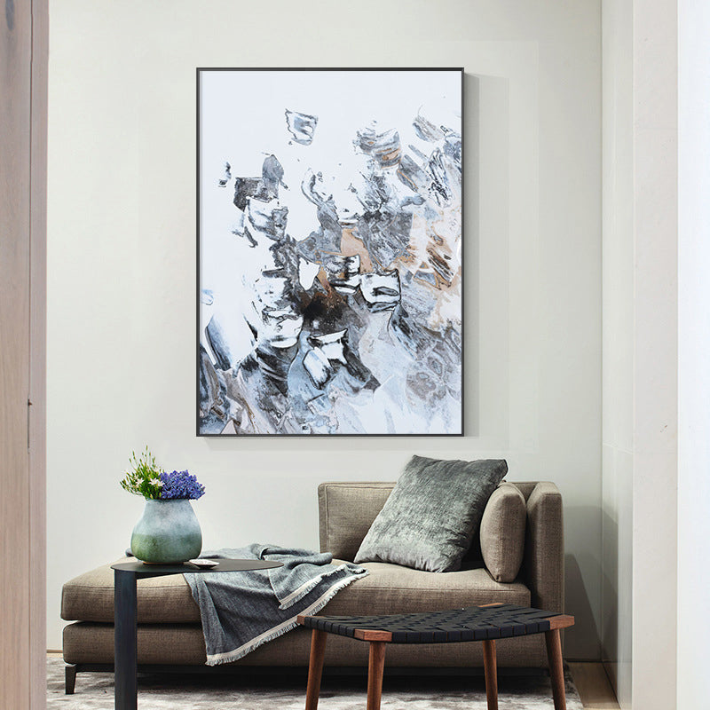 Canvas Textured Painting Modern Style Abstract Pattern Wall Art Decor, Multiple Sizes Grey Design 1 Clearhalo 'Art Gallery' 'Canvas Art' 'Contemporary Art Gallery' 'Modern' Arts' 1727602