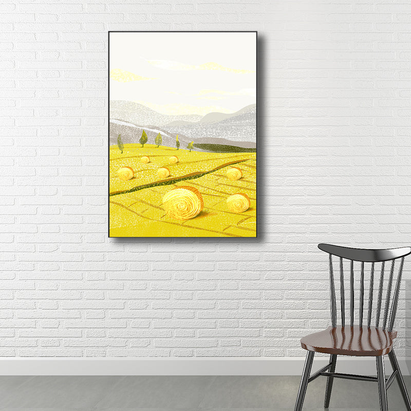 Quiet Natural Scenery Painting Pastel Color Canvas Wall Art Textured, Multiple Sizes Clearhalo 'Art Gallery' 'Canvas Art' 'Contemporary Art Gallery' 'Modern' Arts' 1727636