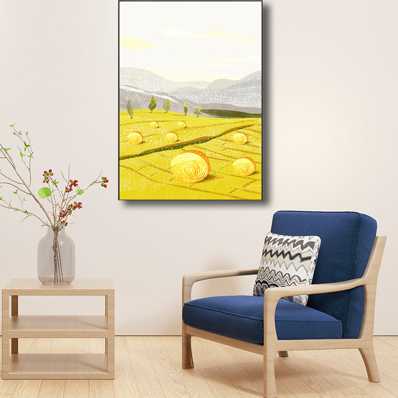 Quiet Natural Scenery Painting Pastel Color Canvas Wall Art Textured, Multiple Sizes Clearhalo 'Art Gallery' 'Canvas Art' 'Contemporary Art Gallery' 'Modern' Arts' 1727637