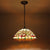 Glass Pendant Light with Hanging Chain Domed Medium Ceiling Fixture in Antique Brass Baroque Style Brown Clearhalo 'Ceiling Lights' 'Chandeliers' 'Industrial' 'Middle Century Pendants' 'Pendant Lights' 'Pendants' 'Tiffany close to ceiling' 'Tiffany Pendants' 'Tiffany' Lighting' 172765