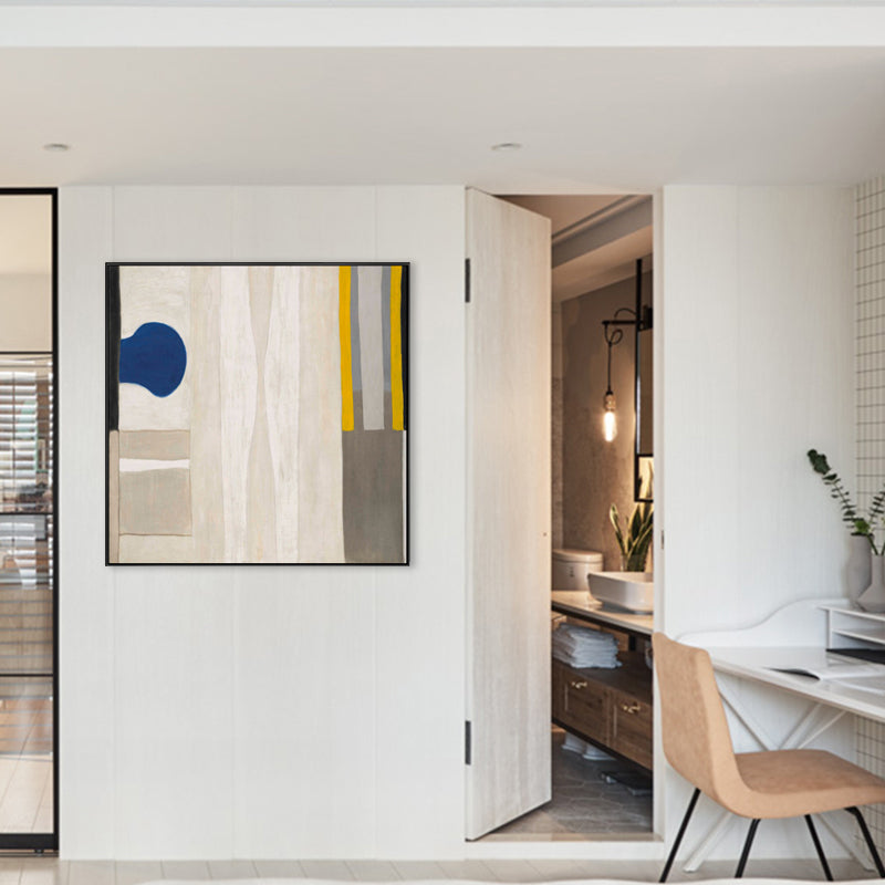 Nordic Style Dinnerware Painting Pastel Color Textured Wall Art Decor for Playroom White Clearhalo 'Arts' 'Canvas Art' 1727672