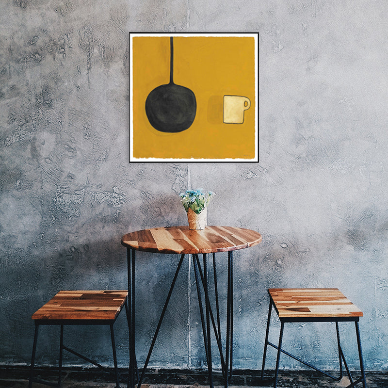 Nordic Style Dinnerware Painting Pastel Color Textured Wall Art Decor for Playroom Clearhalo 'Arts' 'Canvas Art' 1727683