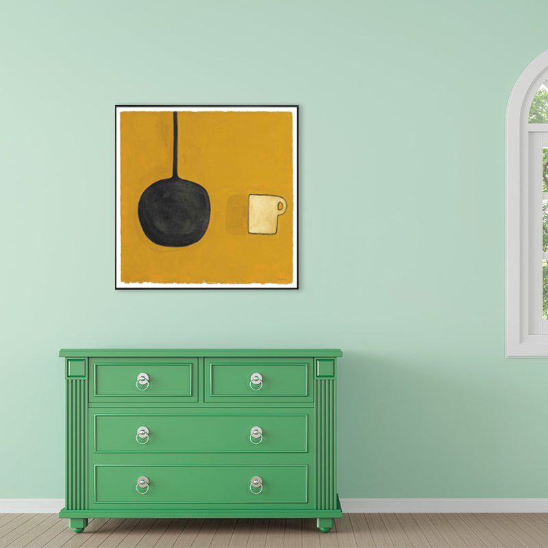 Nordic Style Dinnerware Painting Pastel Color Textured Wall Art Decor for Playroom Clearhalo 'Arts' 'Canvas Art' 1727684