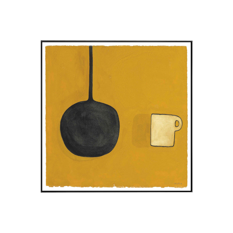 Nordic Style Dinnerware Painting Pastel Color Textured Wall Art Decor for Playroom Clearhalo 'Arts' 'Canvas Art' 1727685