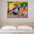 オレンジ色の抽象表現主義アートプリントガールズキャンバス用バスルーム、複数のサイズ