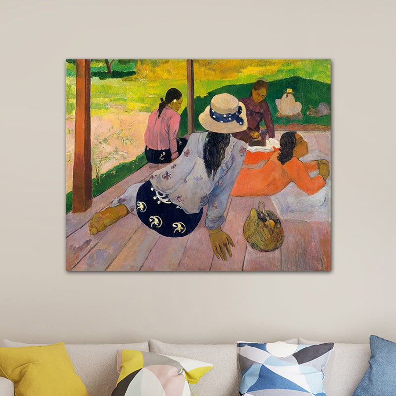 Orange Abstract Expressionism Art Print Girls Canvas for Bathroom, Multiple Sizes Clearhalo 'Arts' 'Canvas Art' 1727688