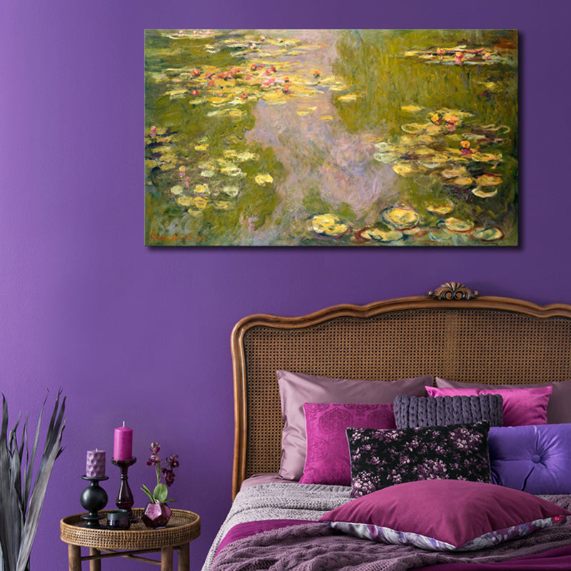 Light Color Riverside View Canvas Impressionism Textured Wall Art Print for Living Room Green Clearhalo 'Arts' 'Canvas Art' 1727700