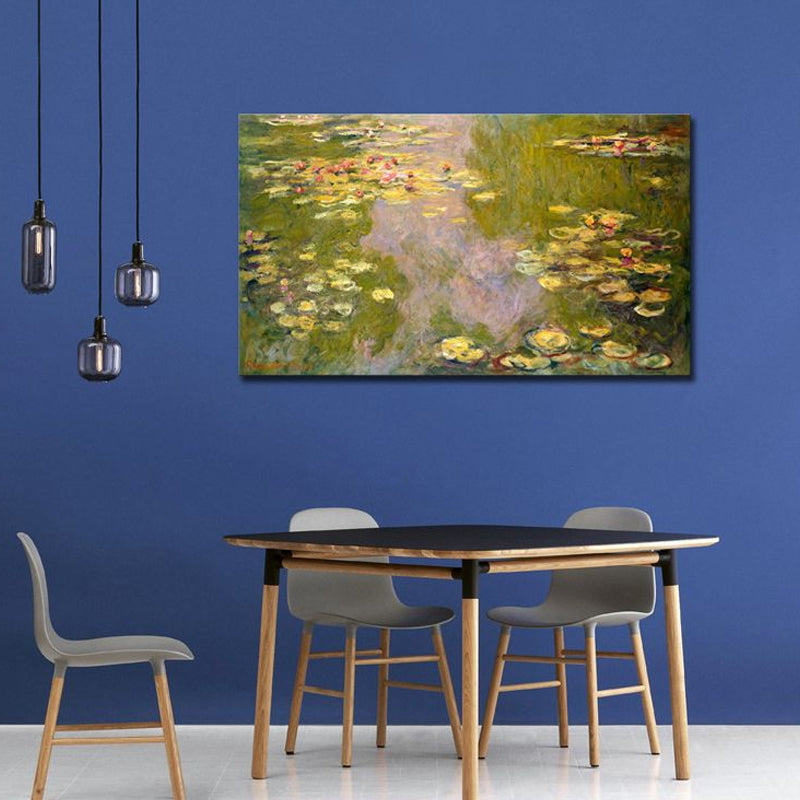 Light Color Riverside View Canvas Impressionism Textured Wall Art Print for Living Room Clearhalo 'Arts' 'Canvas Art' 1727702