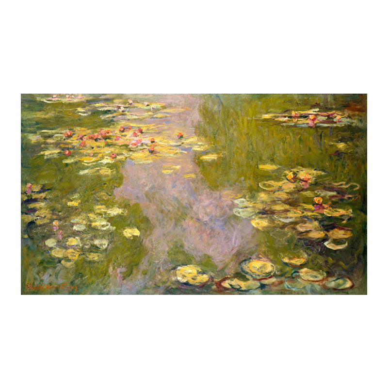 Light Color Riverside View Canvas Impressionism Textured Wall Art Print for Living Room Clearhalo 'Arts' 'Canvas Art' 1727703