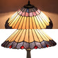 Traditional Vintage Blue/Yellow Cone Table Lighting Stained Glass 1 Light Table Lamp for Bedroom Clearhalo 'Lamps' 'Table Lamps' Lighting' 172773