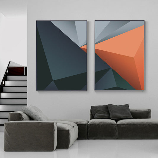 Soft Color Diamond Pattern Art Multi-Piece Canvas for Bedroom, Multiple Sizes Options Clearhalo 'Art Gallery' 'Canvas Art' 'Contemporary Art Gallery' 'Modern' Arts' 1727736