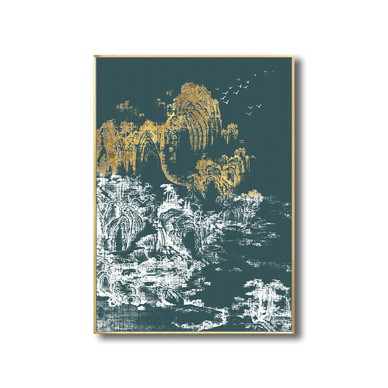 Asian Style Trees Canvas Light Color Dining Room Painting, Multiple Sizes Options Clearhalo 'Arts' 'Canvas Art' 1727761