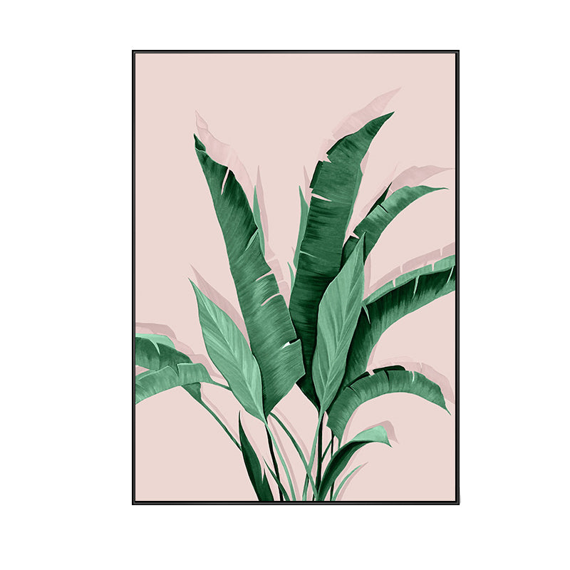 Pastel Color Leaves Painting Modern Style Textured Wall Art Decor for Girls Room Clearhalo 'Art Gallery' 'Canvas Art' 'Contemporary Art Gallery' 'Modern' Arts' 1727772