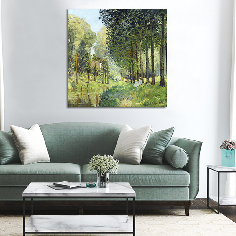 Dense Botanical Forest Wall Decor Impressionism Canvas Art Print, Multiple Sizes Available Clearhalo 'Arts' 'Canvas Art' 1727800