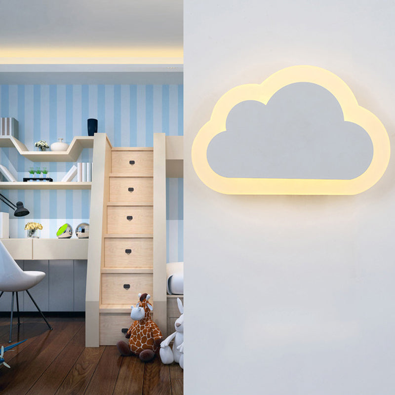 Contemporary Slim Sconce Light Metal Acrylic White Finish Wall Light for Kid Adult Bedroom Clearhalo 'Wall Lamps & Sconces' 'Wall Lights' Lighting' 172786